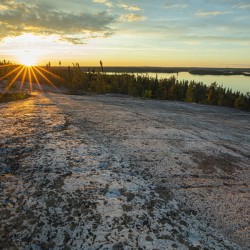 Sunburst above Prelude Lake