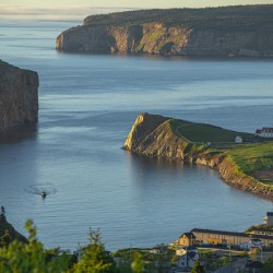 Sunrise overlook of Perce Rock