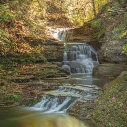 Autumn Waterfall Magic
