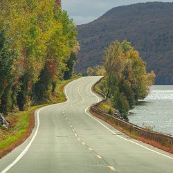 Lake Willoughby Autumn Road