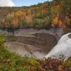 Autumn Splash At Middle Falls