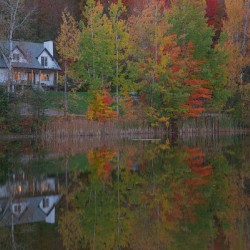 Parc Duquette Autumn Pond Reflection