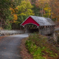 Flume Covered Bridge Autumn Magic