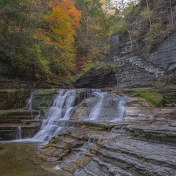 Autumn Cascading Falls