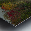 Foggy Echo Lake Fall Reflections Metal print