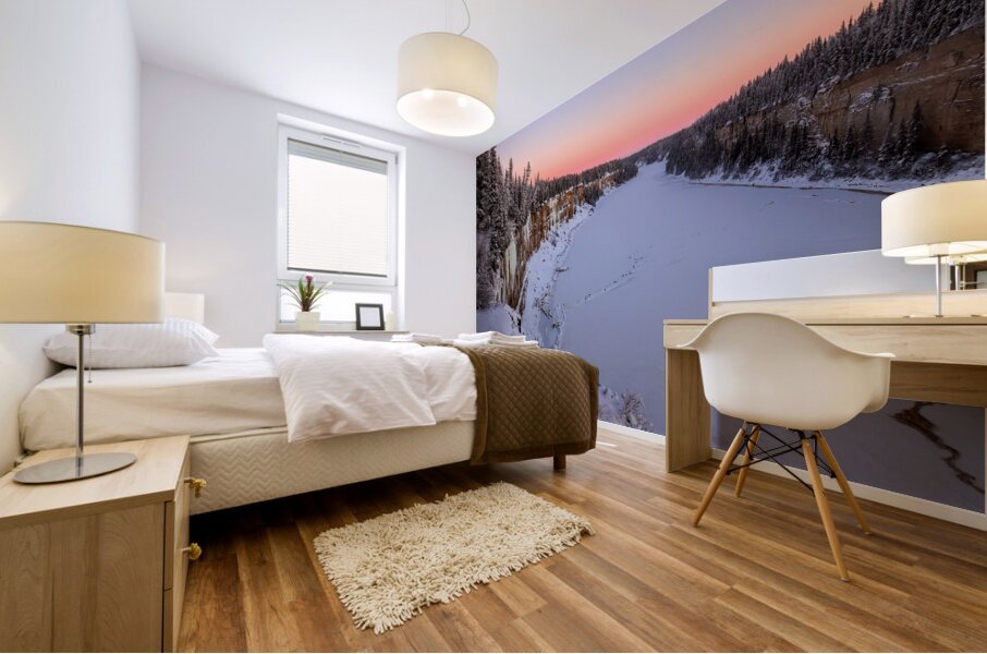 Cotton Candy Winter Gorge Mural print