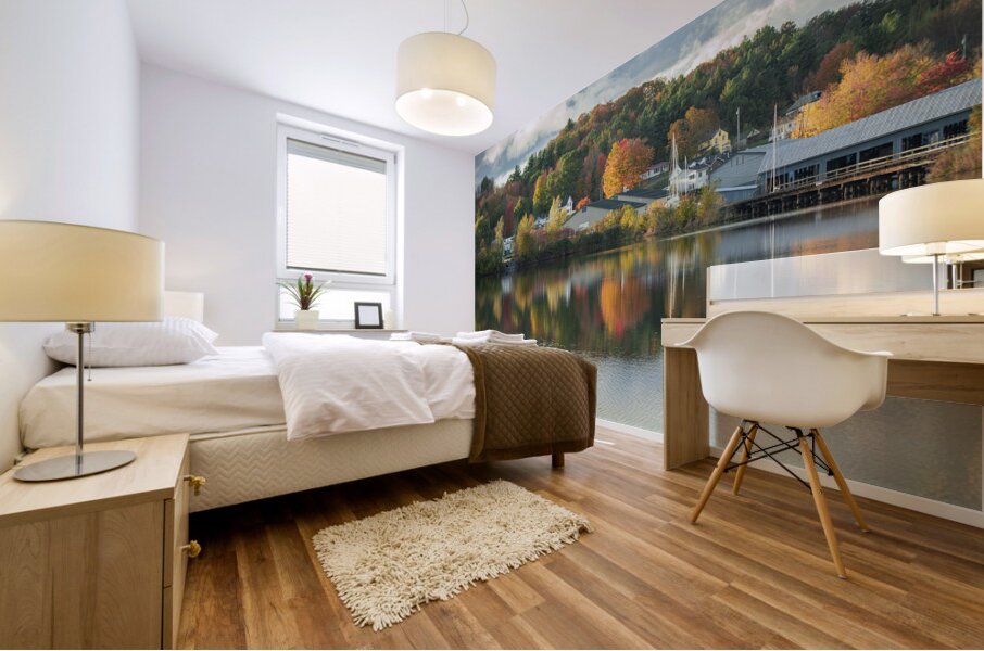 Newport Autumn Reflections Mural print