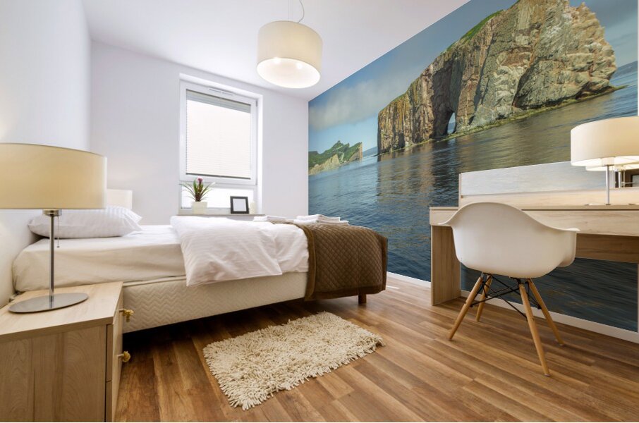 Seascape of Perce Rock Mural print