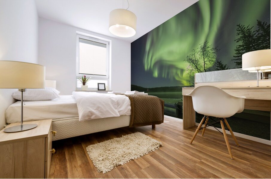 Madeline Lake Aurora Grandeur Mural print