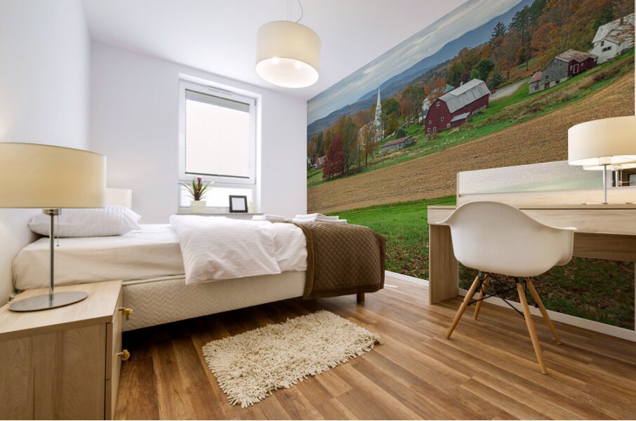 Peachham Autumn Farm Mural print