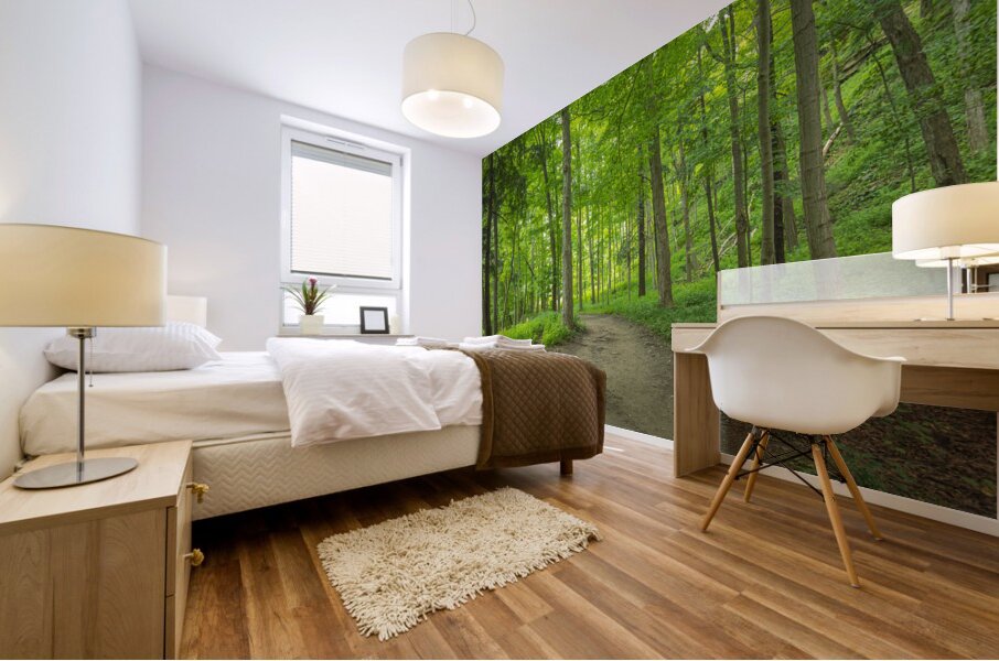 Summer fresh forest glow Mural print