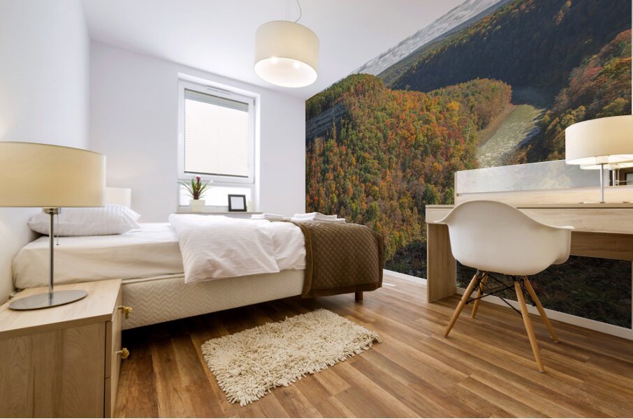 Archery Field Overlook in Autumn Glory Mural print