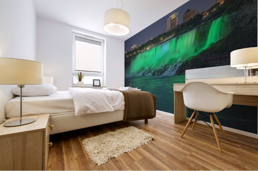 Niagara Emerald Glow Mural print