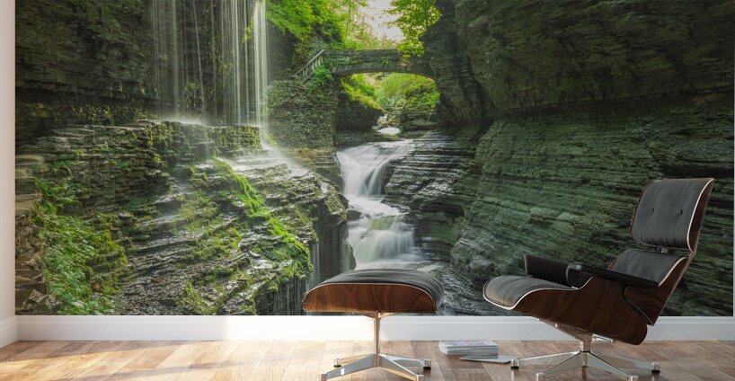 Rainbow Falls Summer Glow Wall Murals