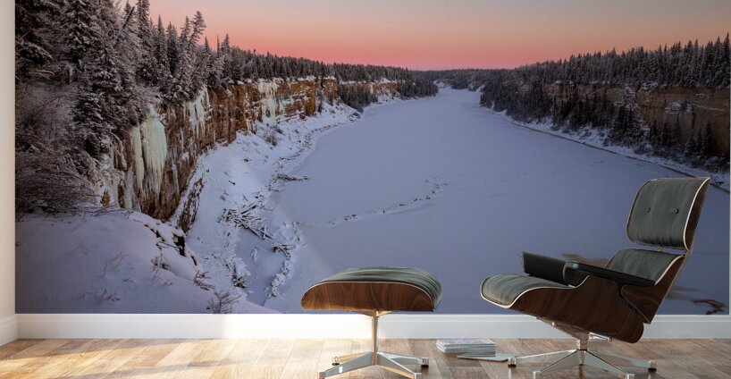 Cotton Candy Winter Gorge Wall Murals