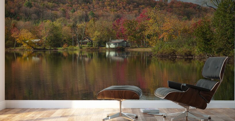 Classic Autumn Pond Beauty Wall Murals