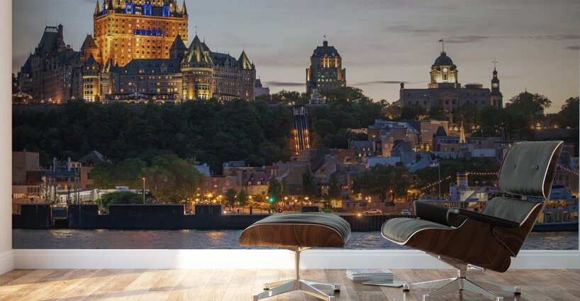 Magical Sunset glow of Quebec City Wall Murals