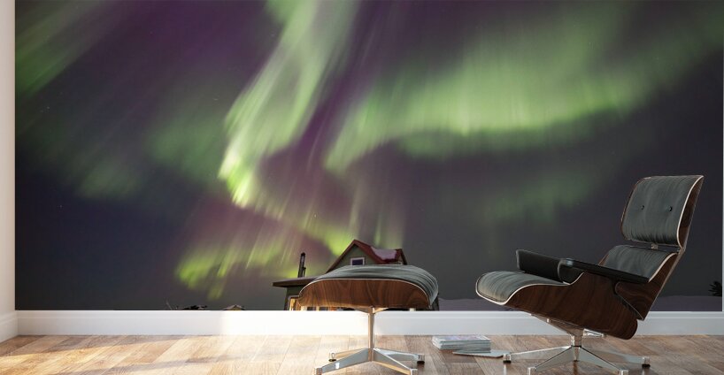 House boat Aurora Swirls Wall Murals