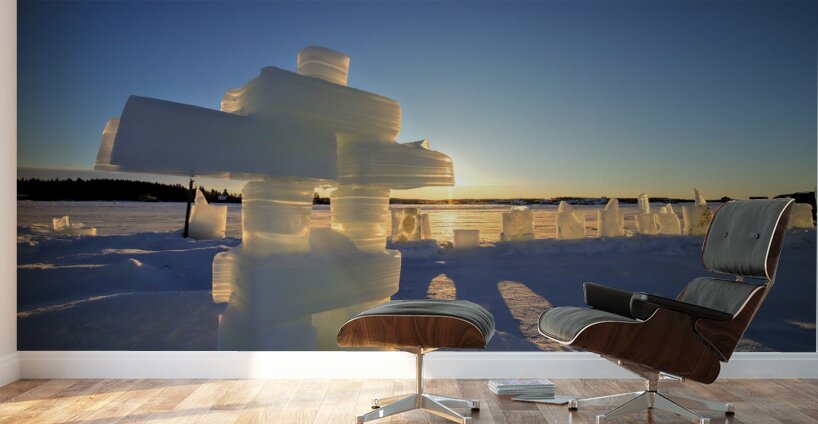 Snowking Winter inukshuk Wall Murals
