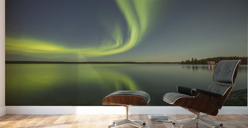 Yellowknife Aurora Reflections Wall Murals