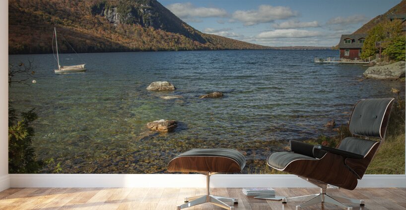 Autumn Galore at Lake Willoughby Wall Murals