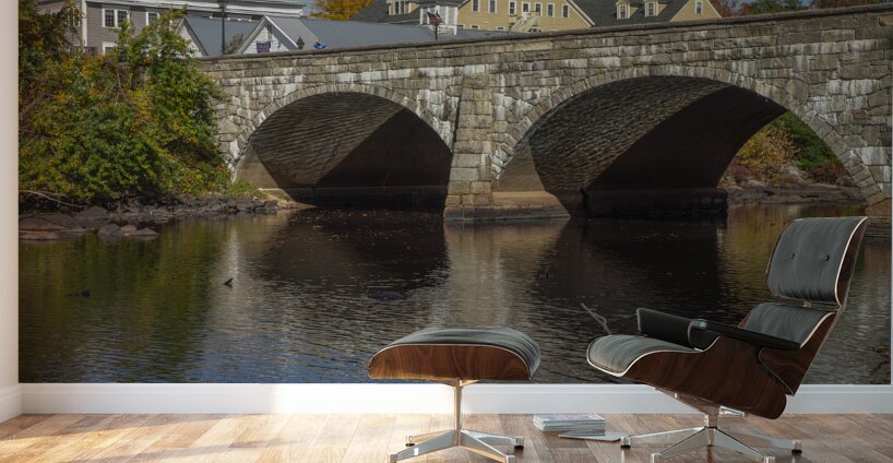 Henniker Stone Bridge in Autumn Wall Murals