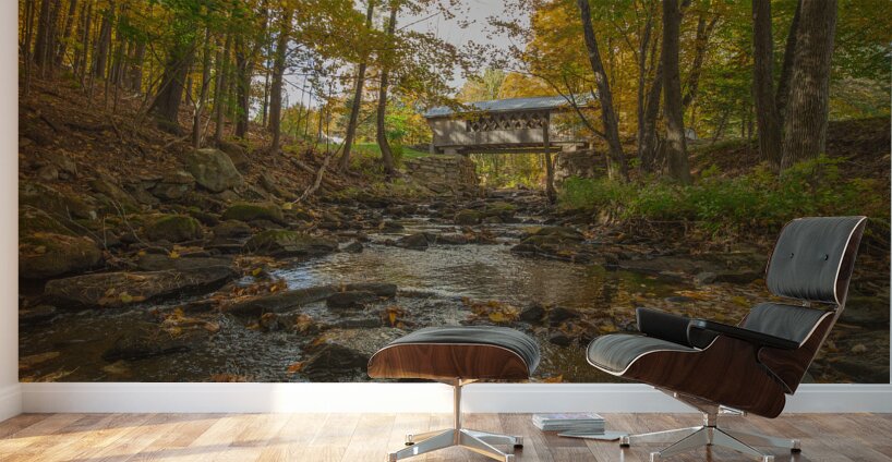 Autumn River Paradise Wall Murals