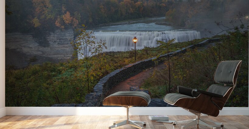 Evening Path to Middle Falls Wall Murals