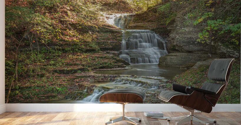 Autumn Waterfall Magic Wall Murals