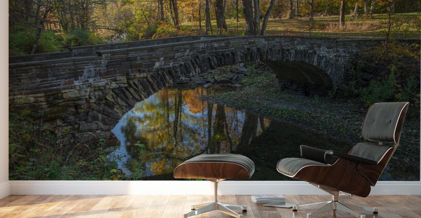 Old Stone Bridge Reflections Wall Murals