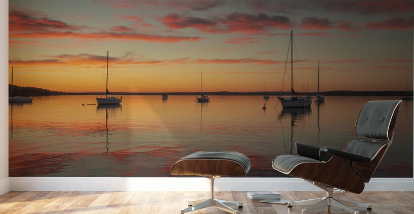 Sailing into the Summer Sunset  Wall Murals