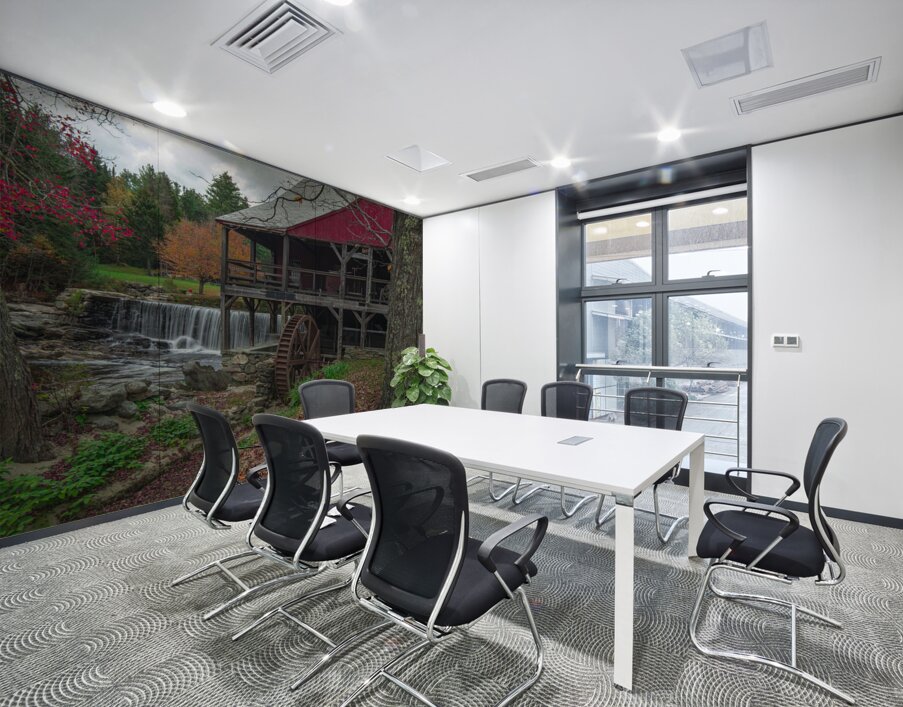 Late Autumn at Weston Grist Mill Wall Printing