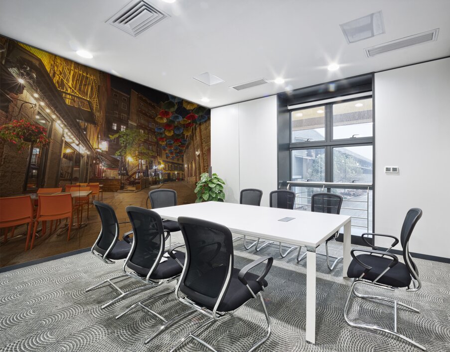 Umbrella Magic Pathway Wall Printing