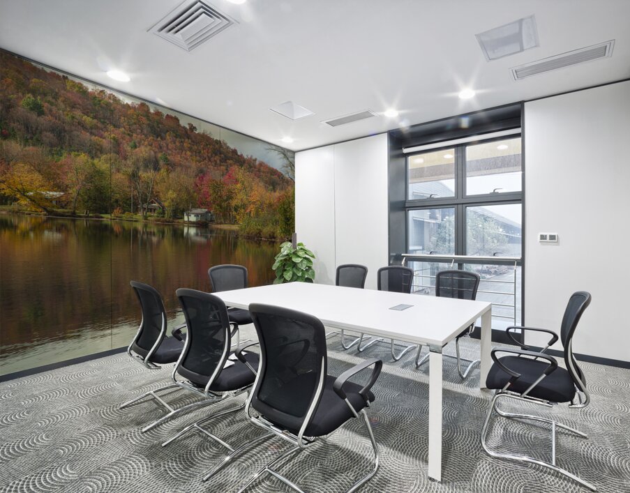 Classic Autumn Pond Beauty Wall Printing