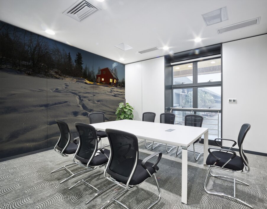 House boat Winter Sparkle Wall Printing