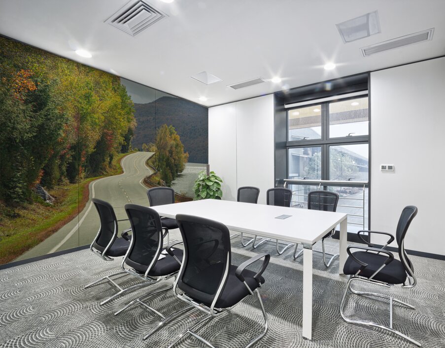 Lake Willoughby Autumn Road Wall Printing