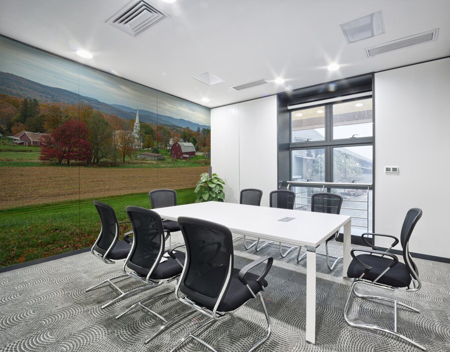 Peachham Autumn Farm Wall Printing