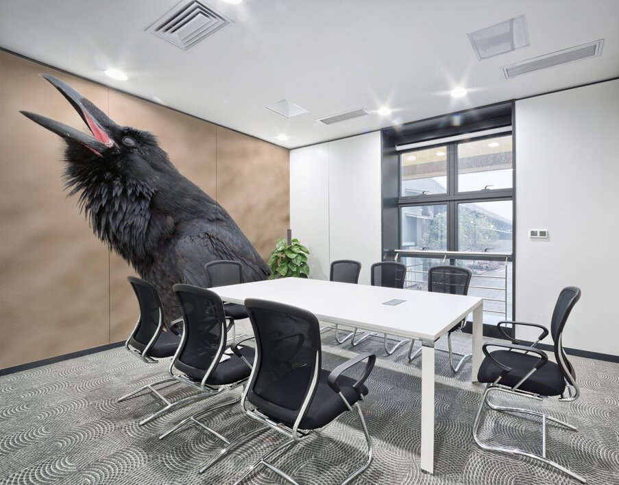 Raven singing Wall Printing