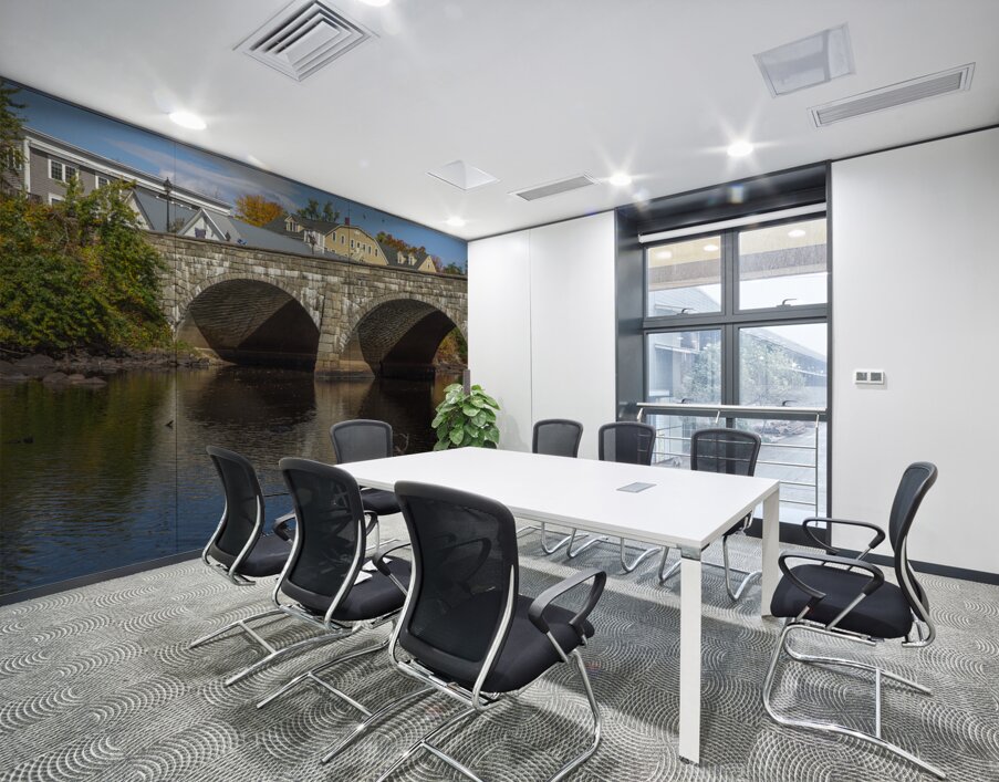 Henniker Stone Bridge in Autumn Wall Printing