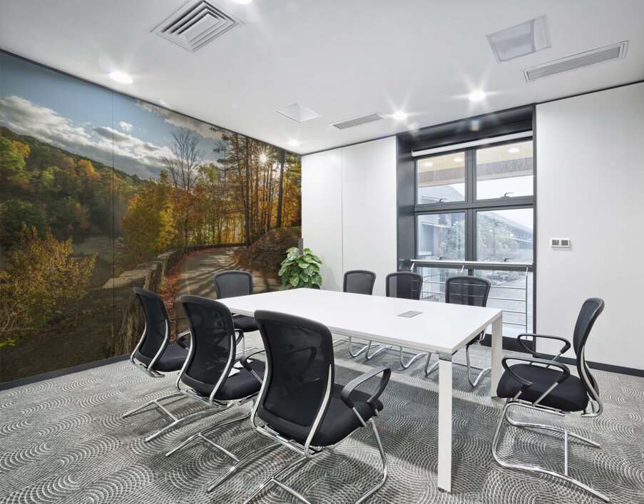 Letchworth Autumn Road Evening Glow Wall Printing