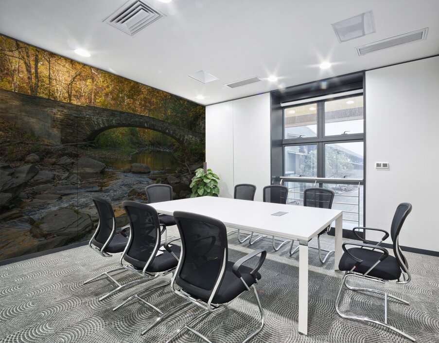 Autumn Stone Bridge Wall Printing