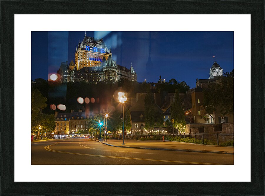 Chateau Frontenac Evening Glow Picture Frame print