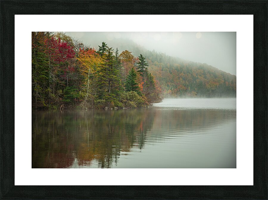 Foggy Echo Lake Fall Reflections Picture Frame print