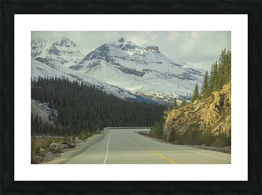 Mountain Road in Banff National park Picture Frame print
