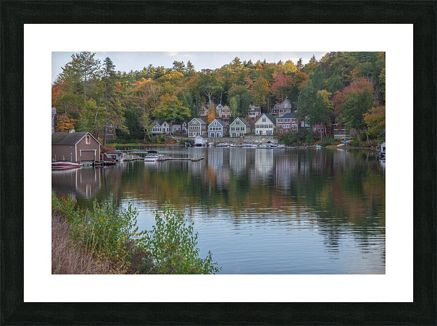 Alton Bay House Reflections Picture Frame print