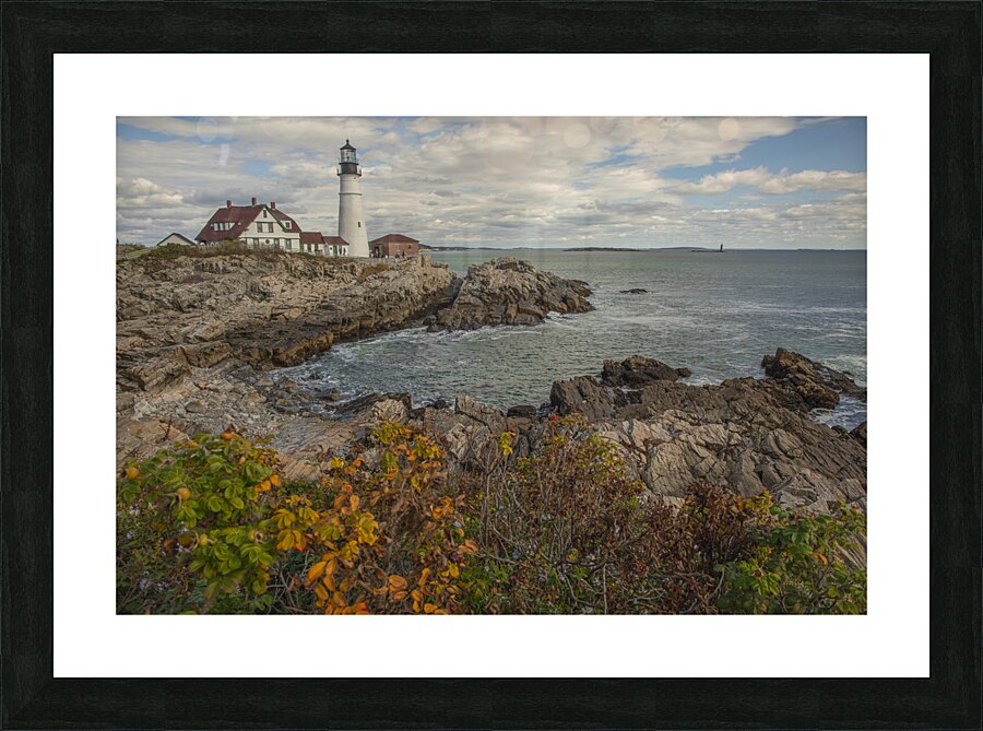Portland Head light in Autumn Picture Frame print