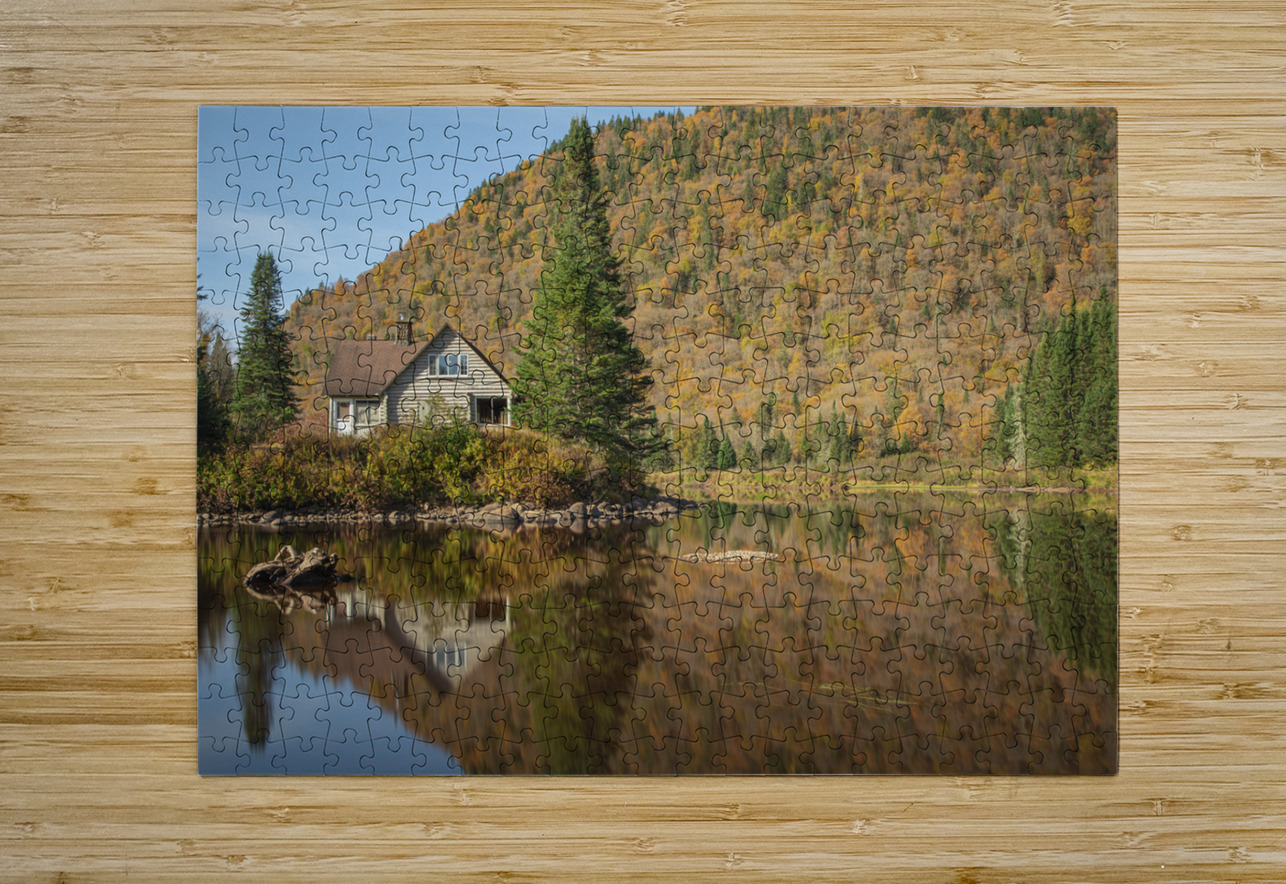Abandoned Cabin Autumn Reflections Daniel Pekar Photography Puzzle printing