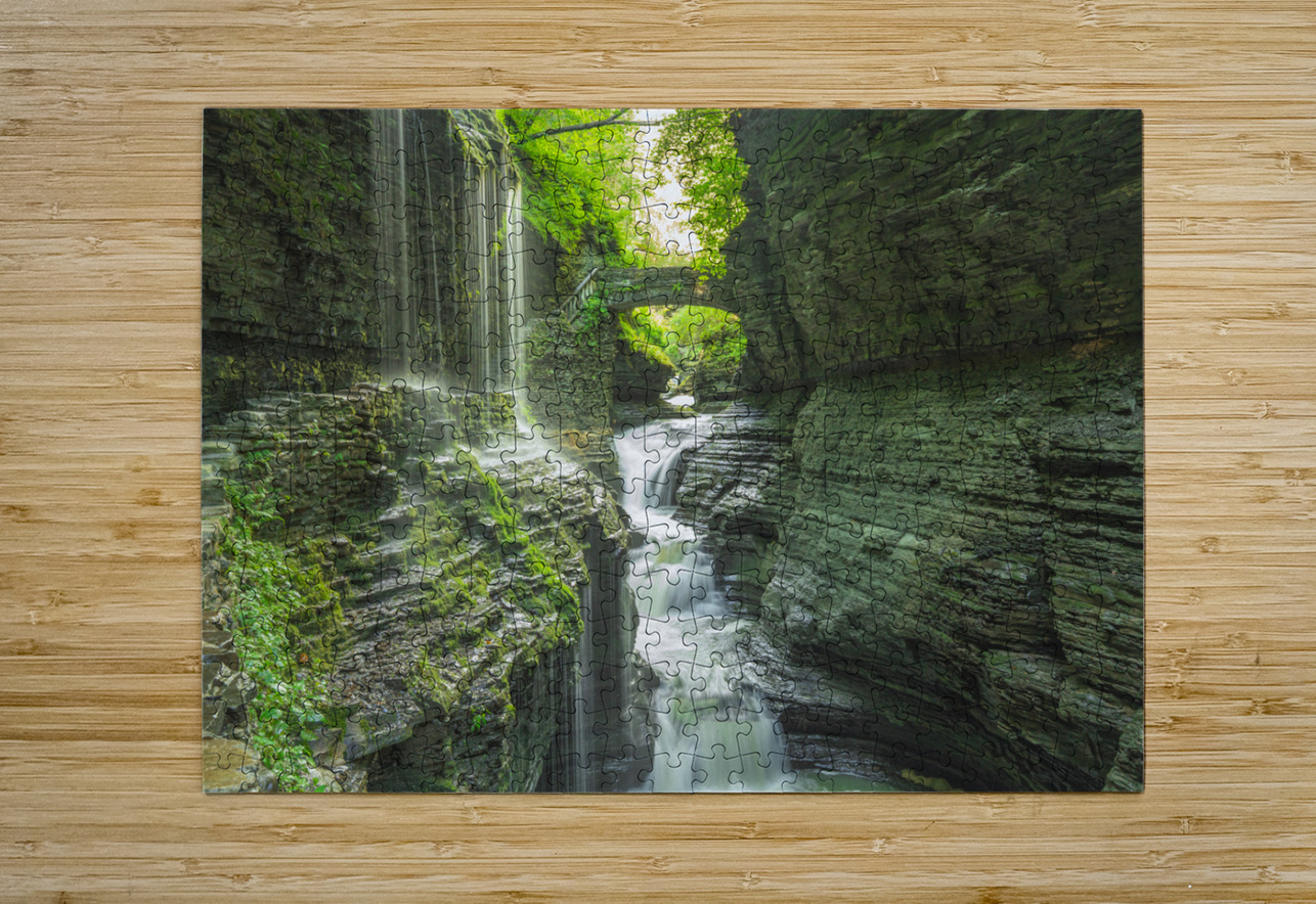 Rainbow Falls Summer Glow Daniel Pekar Photography Puzzle printing