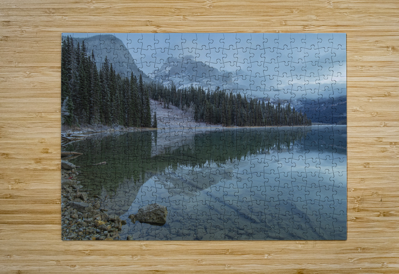 Misty Emerald Lake Mountain reflection Daniel Pekar Photography Puzzle printing