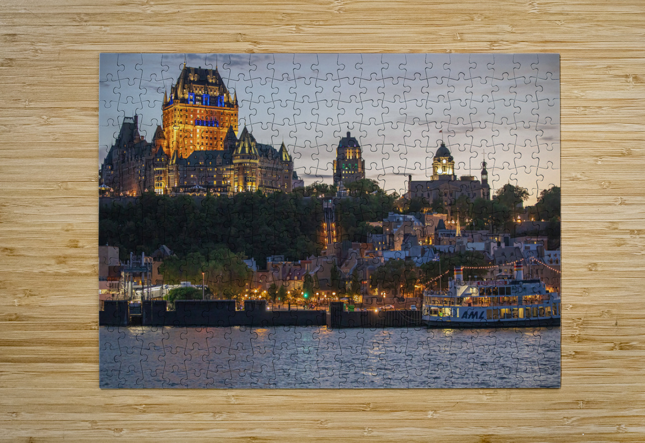 Magical Sunset glow of Quebec City Daniel Pekar Photography Puzzle printing
